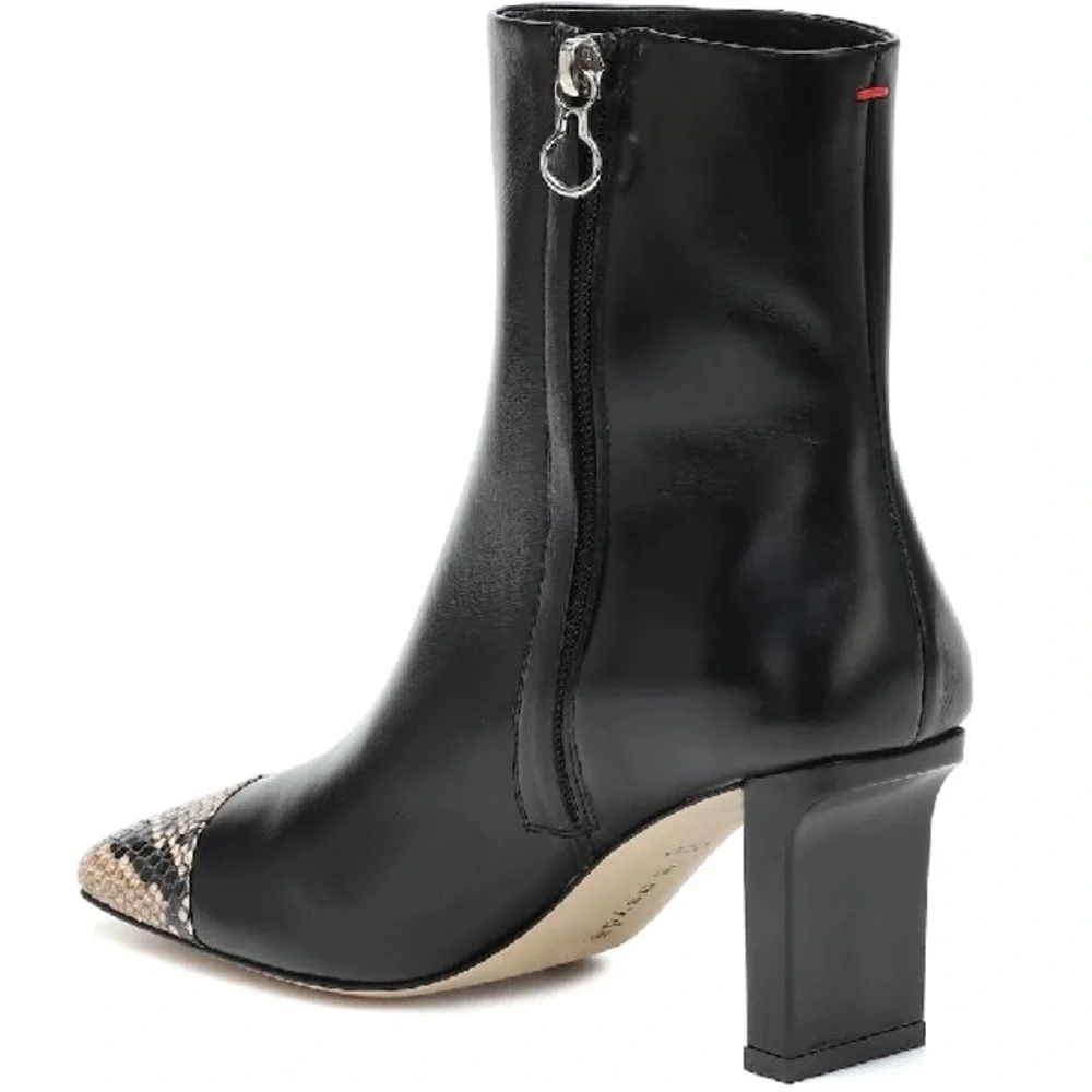 Aeyde Belle Snake-effect And Smooth Leather US9 Black like New - Picture 9 of 9